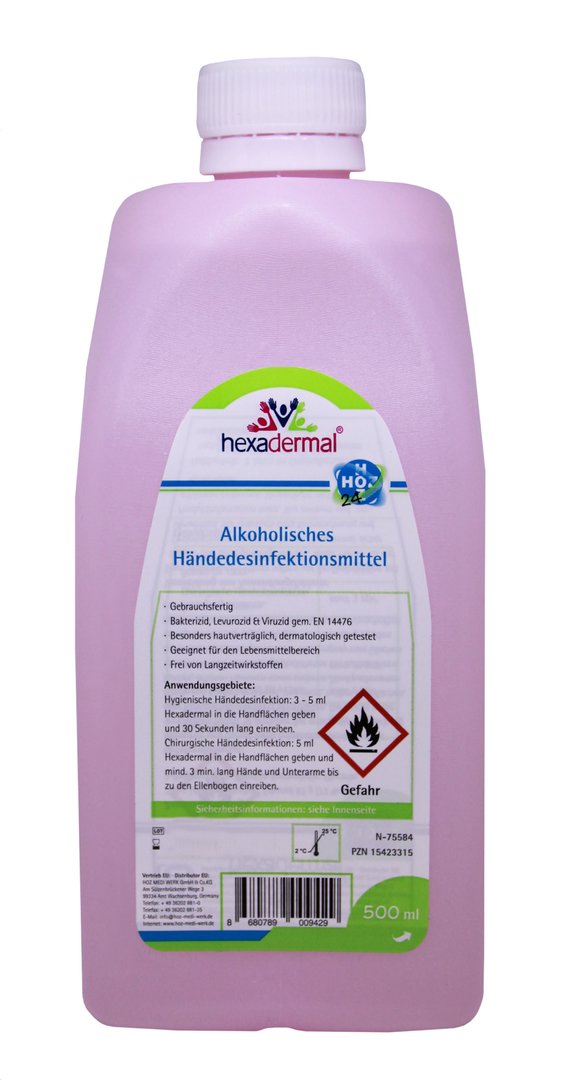 Hexadermal® alkohol. Händedesinfektion, 500ml